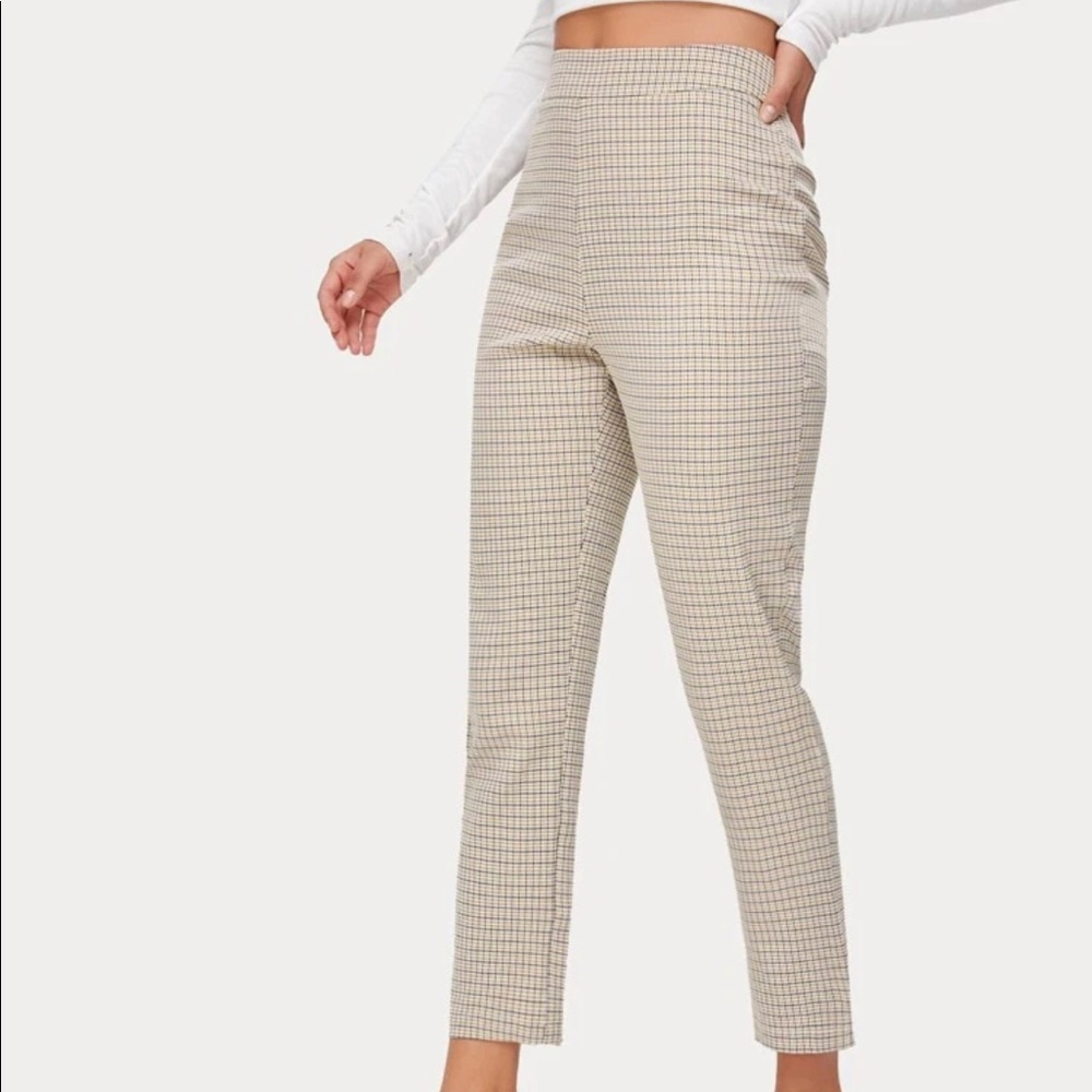NEW! Plaid High Waist Pants